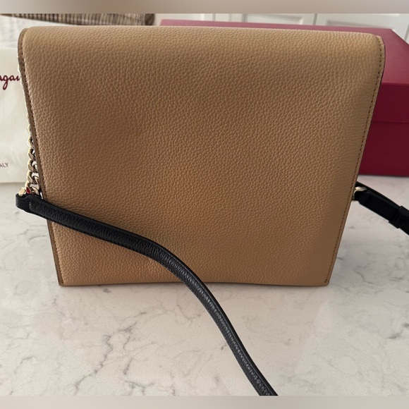 Salvatore Ferragamo Grained Calfskin Trifolio Flap Bag - Picture 4 of 6